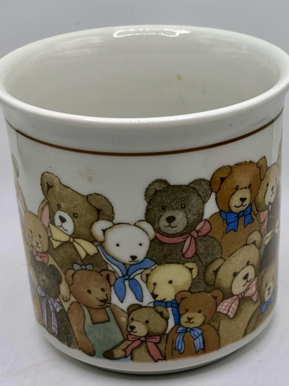 Vintage Otagiri Teddy Bear Family Mug Japan | Cottagecore Stoneware Coffee Cup |